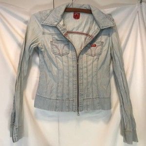Vintage Miss sixty cropped slim light wash denim jacket size S Italy